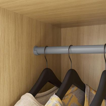 Imagem de Armário Multiuso Versatile 2 Portas com Chave Carvalho Americano Off White - Incorplac