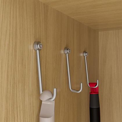 Imagem de Armário Multiuso Versatile 2 Portas com Chave Carvalho Americano Off White - Incorplac