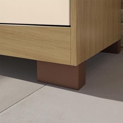 Imagem de Armário Multiuso Versatile 2 Portas com Chave Carvalho Americano Off White - Incorplac