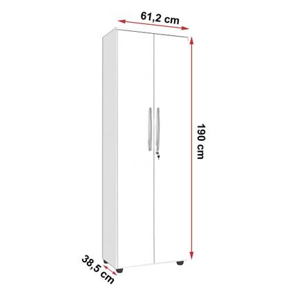 Imagem de Armario Organizador Multiuso 2 Portas com Chave Branco