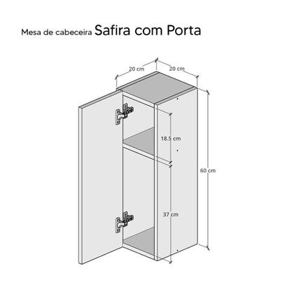 Imagem de Armário Organizador Multiuso Freijó com Porta para Banheiro