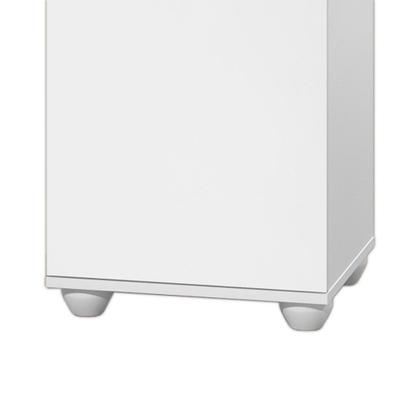 Imagem de Armário Organizador Multiuso Para Lavanderia/Cozinha 1 Porta 4 Prateleiras Sofia Branco - JA