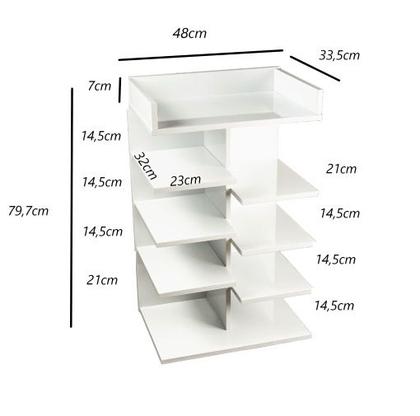 Imagem de Armário Organizador para Banheiro Apoio Prateleiras Branco