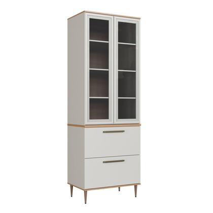 Imagem de Armário Paneleiro 2 Portas 2 Gavetas Vidro Fume Isabelle