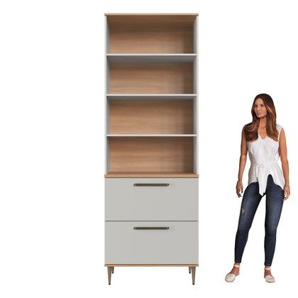 Imagem de Armário Paneleiro 2 Portas 2 Gavetas Vidro Fume Isabelle