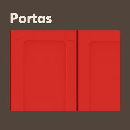 Imagem de Armário Paneleiro de Aço 6 Portas 2 Vidros Colors Bertolini