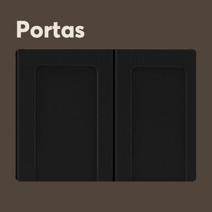 Imagem de Armário Paneleiro de Aço 6 Portas 2 Vidros Colors Bertolini