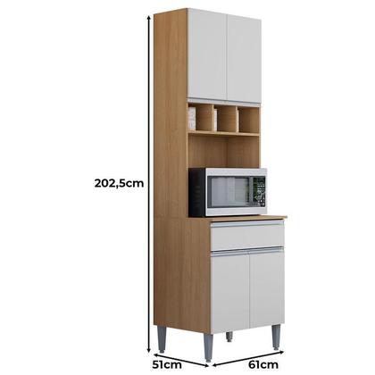 Imagem de Armário Paneleiro Duplo Ambiente Andréia Amêndoa Branco - AJL