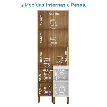 Imagem de Armário Paneleiro Duplo Art 6009 Freijó Ártico Riscatto - Kits Paraná