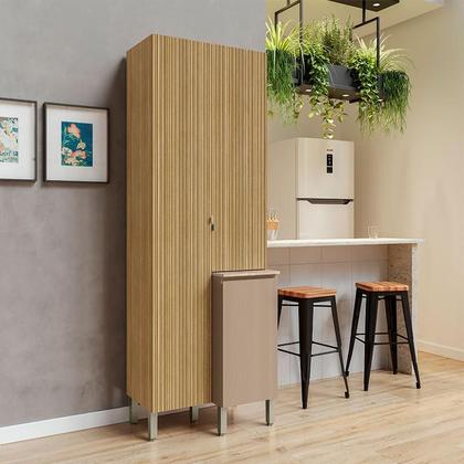 Imagem de Armário Paneleiro Duplo Art 6009 Freijó Vanilla Riscatto - Kits Paraná