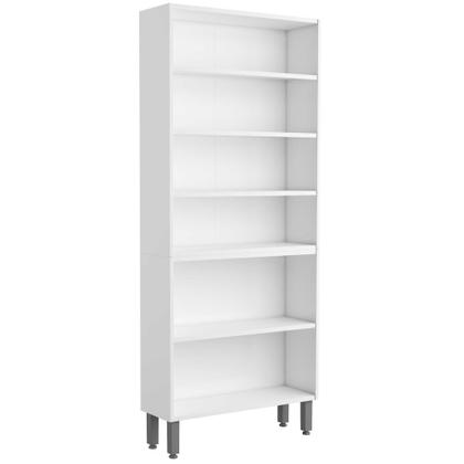 Imagem de Armário Paneleiro Duplo Bertolini com vidro Evidence Aço 6 portas - Branco/Preto