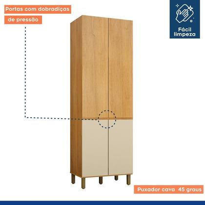 Imagem de Armário Paneleiro Fechado 4 Portas Dakota