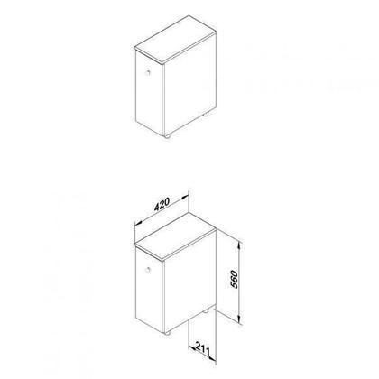 Imagem de Armário para Banheiro com 1 Gavetão