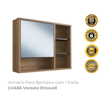 Imagem de Armário Para Banheiro com 1 Porta LVA06 Versato Emovell