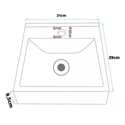 Imagem de Armário para Banheiro com Espelheira e Cuba Itália