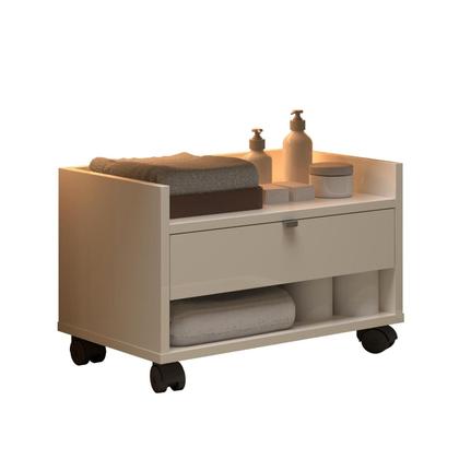 Imagem de Armário Para Banheiro Com Pés Nicho E Gaveta Prisma - JM3