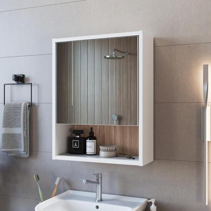 Imagem de Armário para Banheiro Slim 1 Porta e Espelho B85 Emovell