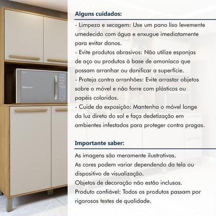 Imagem de Armário para Cozinha 13 Portas 2 Gavetas Ágata Bege/Cinamomo/Off White