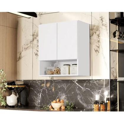 Imagem de Armário para Cozinha Aéreo Organizador Multiuso Quarto Sala lavanderia Bela 2 Portas