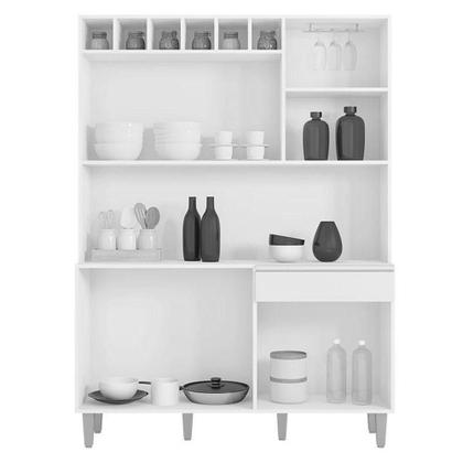 Imagem de Armário Para Cozinha Kit Alice Preto Fosco - Ajl