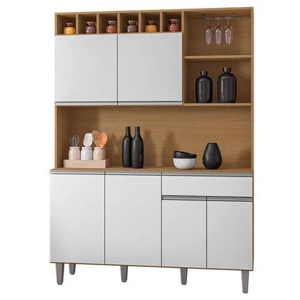Imagem de Armário para Cozinha Kit Ambiente Alice Amêndoa Branco - AJL