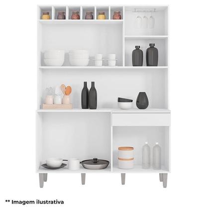Imagem de Armário para Cozinha Kit Ambiente Alice Amêndoa Branco - AJL