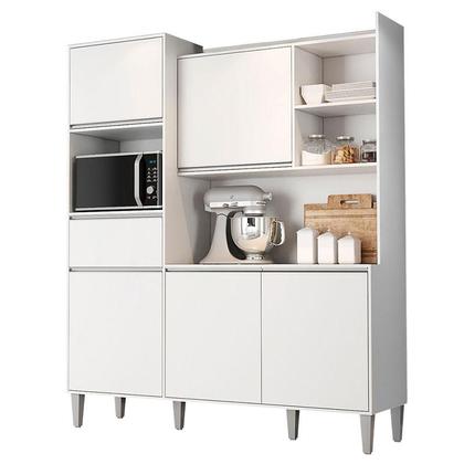 Imagem de Armário para Cozinha Kit Ambiente Isabel Branco Brilho - AJL
