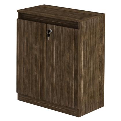 Imagem de Armário para Escritório Baixo 2 Portas com Chave Me4149 Nogal - Tecno Mobili