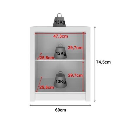 Imagem de Armário para Escritório com Gaveteiro 4 Gavetas e 4 Portas em MDP 158,5cm Branco