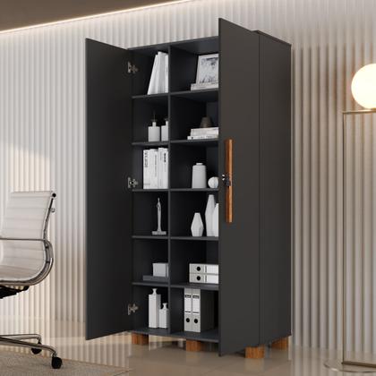 Imagem de Armário para Escritório Multiuso 2 Portas com Chave 100% MDF Dacar