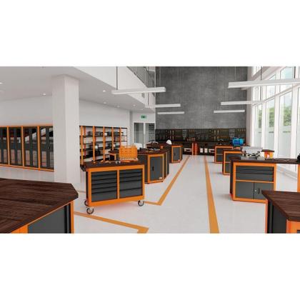 Imagem de Armário Para Ferramentas Com 1 Porta E Visor Tramontina Pro Laranja Tramontina