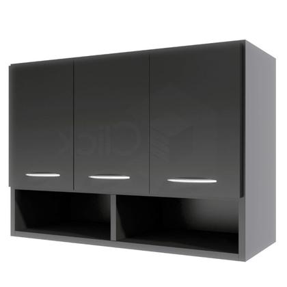 Imagem de Armário Parede Suspenso Multiuso Quarto Cozinha 3 Portas