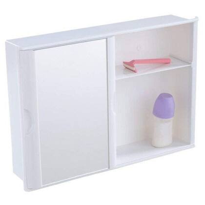 Imagem de Armário Plástico Versátil Porta de Correr 28,6 x 41 x 9,6 cm Branco