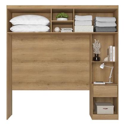 Imagem de Armário Ponte Casal 4 Portas Modulare Capuccino Acetinado - THB