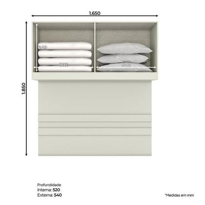 Imagem de Armário Ponte Casal 4 Portas New Predileto Areia Jequitibá - Henn