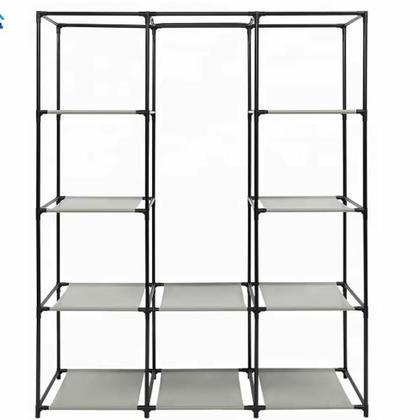 Imagem de Armário portátil prateleiras e cabideiro  organizador multiuso para roupas e brinquedos