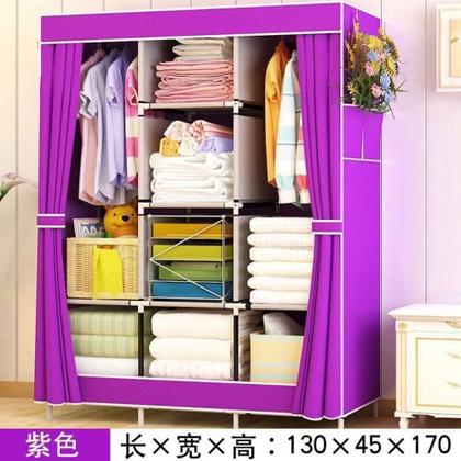 Imagem de Armário portátil prateleiras e cabideiro  organizador multiuso para roupas e brinquedos