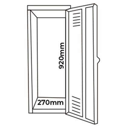 Imagem de Armário Roupeiro De Aço Guarda-Volume Locker Vestiário 4 portas Grd.: Academia, Comércio, Alojamento, Empresa, Loja, Obra e Escritório c/ cabideiro