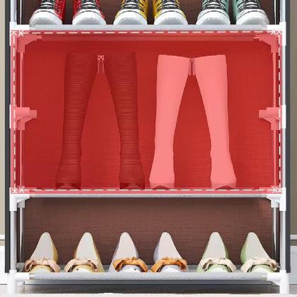 Imagem de Armario Sapateira Grande 30 Pares A Prova De Poeira 10 Prateleiras Rack Organizador Estante Guarda Roupa Brinquedos Clos