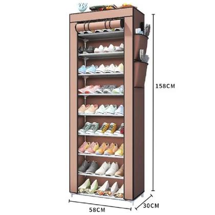 Imagem de Armario Sapateira Grande 30 Pares A Prova De Poeira 10 Prateleiras Rack Organizador Estante Guarda Roupa Brinquedos Clos