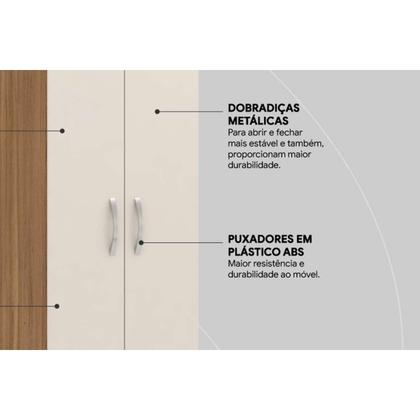 Imagem de Armário Sapateira Quarto Viena c/ 2 Portas Cafe Touch - Demóbile