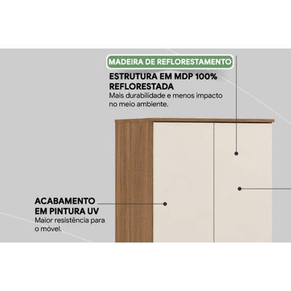 Imagem de Armário Sapateira Quarto Viena c/ 2 Portas Cafe Touch - Demóbile