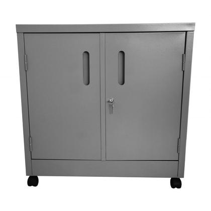 Imagem de Armário Secretário Baixo de Aço Cinza Home Office - ULTRA Móveis