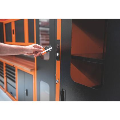 Imagem de Armário Smart System Com Visor Para Ferramentas Com 1 Porta E 5 Prateleiras Tramontina Pro Laranja Tramontina