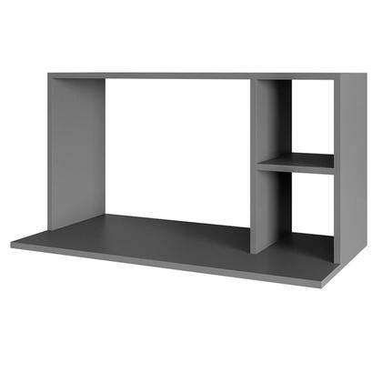 Imagem de Armário Suporte para Microondas com Adega para Bebidas 80cm Laila Cinza Grafite