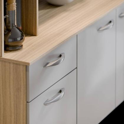 Imagem de Armário Suspenso Isis Para Cozinha Compacta Completa Com 5 Portas E 1 Gaveta Poquema