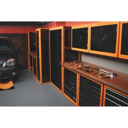 Imagem de Armário Vertical Para Ferramentas 2 Portas Com Visores E 5 Gavetas Tramontina Pro Cinza Tramontina