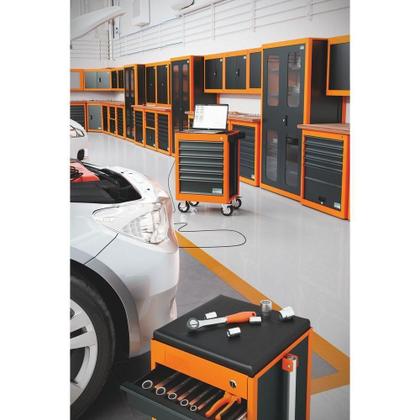 Imagem de Armário Vertical Para Ferramentas 2 Portas Com Visores E 5 Gavetas Tramontina Pro Cinza Tramontina