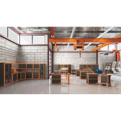 Imagem de Armário Vertical Para Ferramentas 2 Portas Com Visores E 5 Gavetas Tramontina Pro Cinza Tramontina