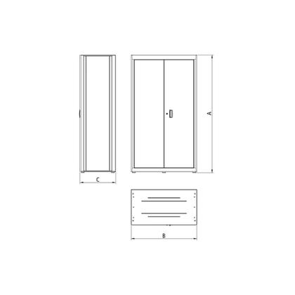 Imagem de Armário Vertical para Ferramentas 2 Portas Tramontina PRO Azul